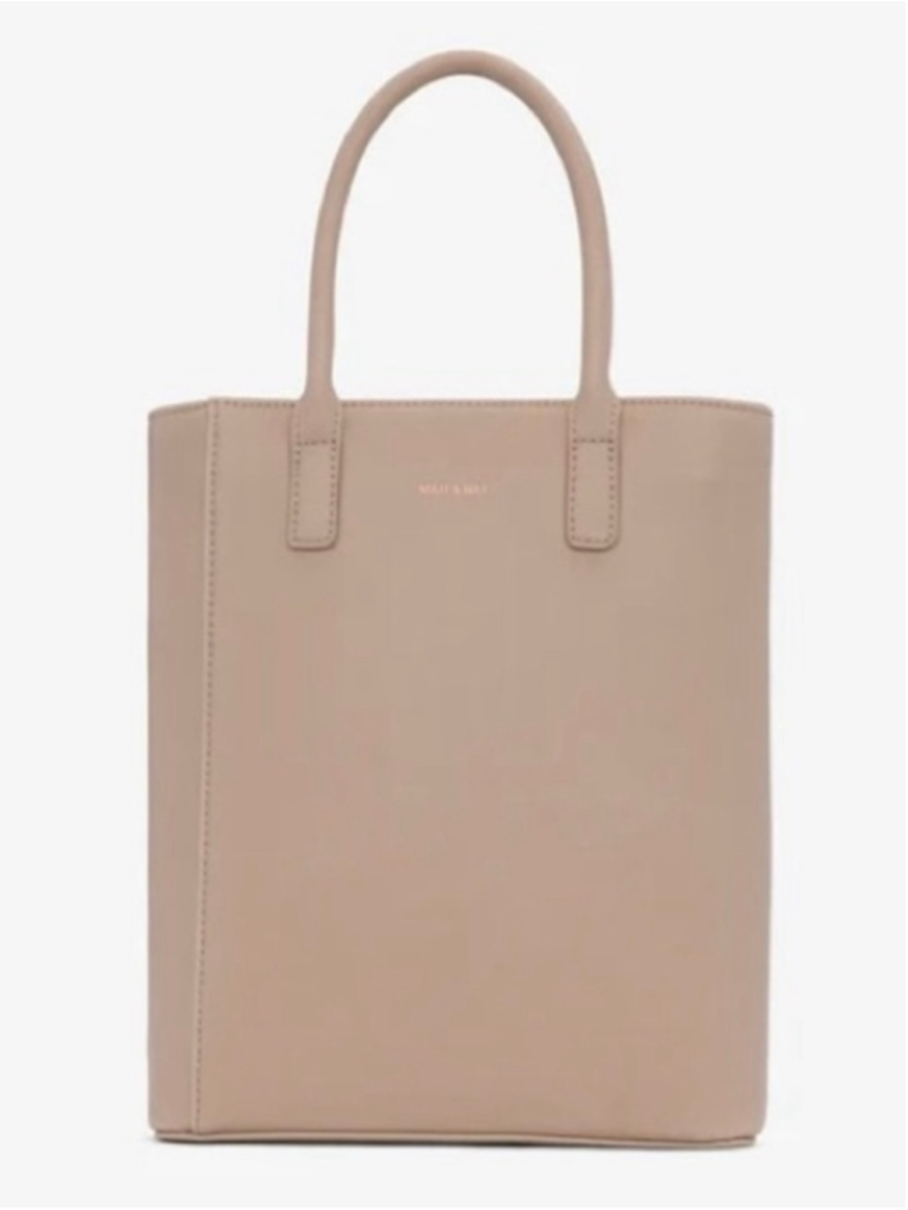 Matt & Nat Pinot Small Vegan Leather Tote Bag Beige